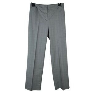 Liz Claiborne Gray Plaid Career Office Wide Leg Dress Pants Women's Size 10